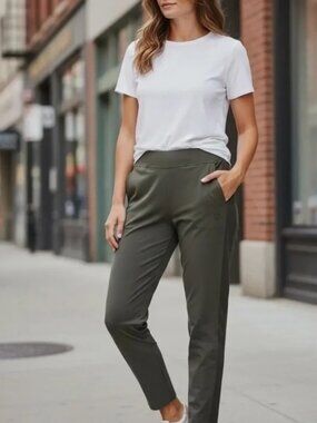 Athleta Women's Brooklyn Ankle Pant - Olive Green - Size 8